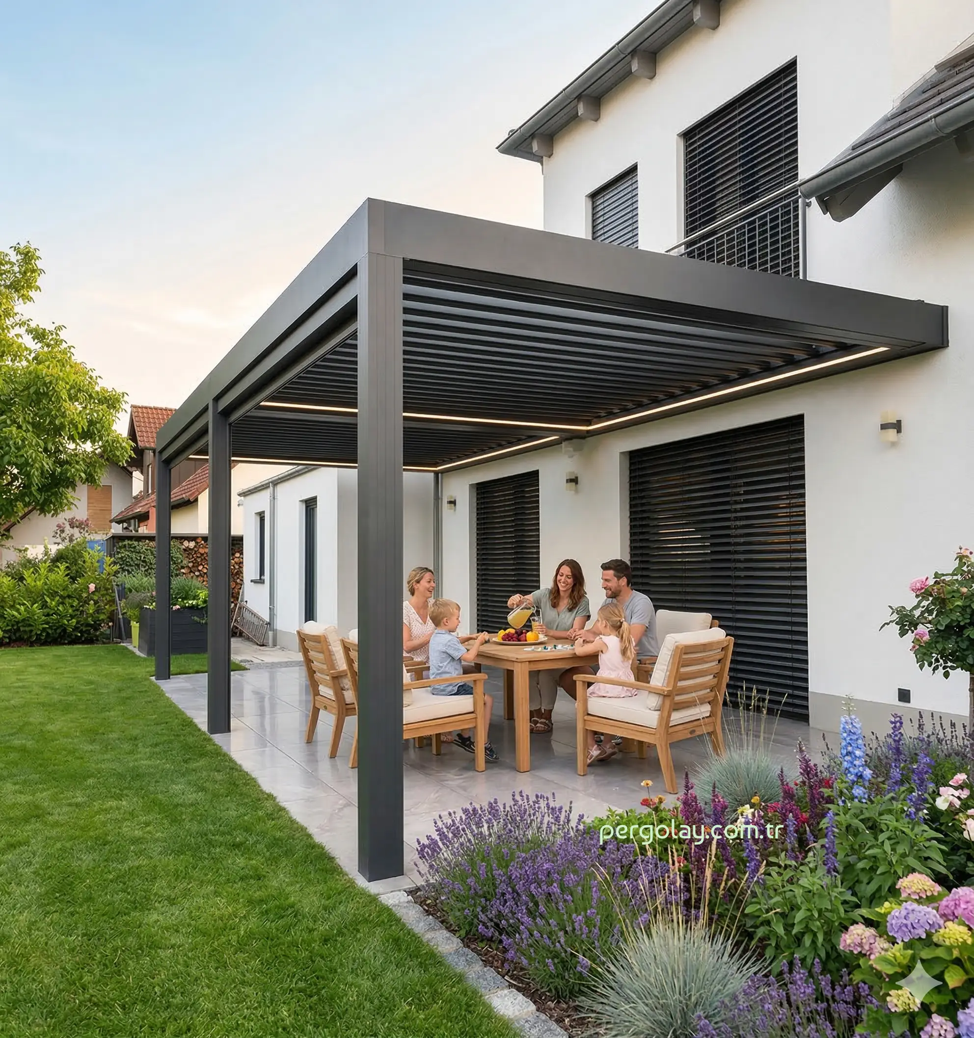 Bahçe bioklimatik pergola sistemleri